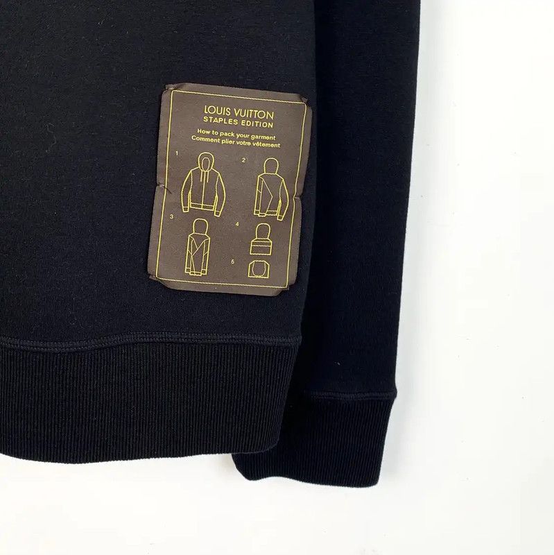 Louis Vuitton Louis Vuitton Black Cotton Men's Hoodie 0089 Size US M / EU 48-50 / 2 - 5 Thumbnail