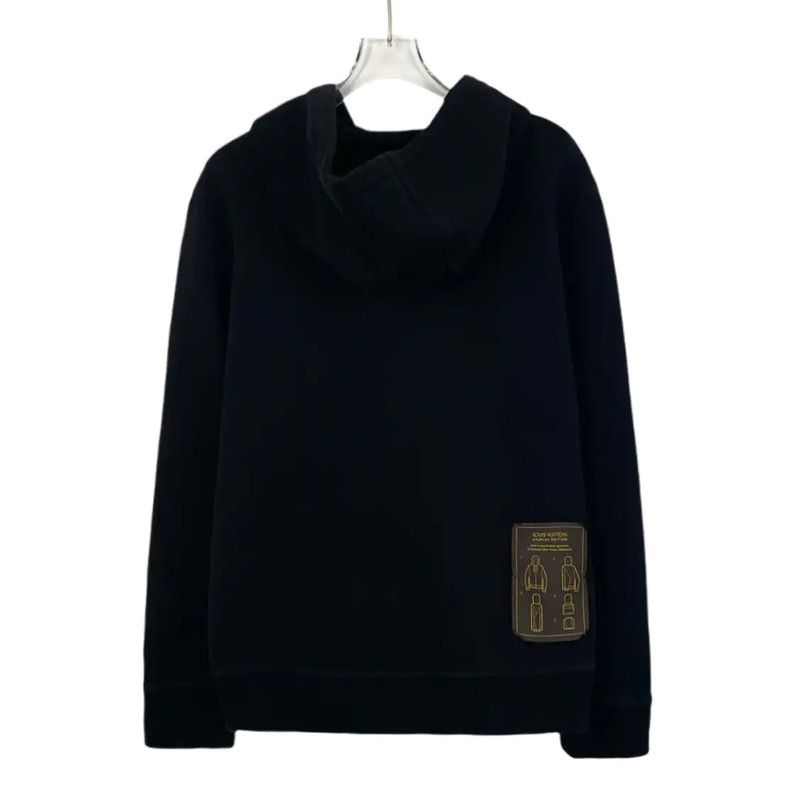 Louis Vuitton Louis Vuitton Black Cotton Men's Hoodie 0089 Size US M / EU 48-50 / 2 - 2 Thumbnail