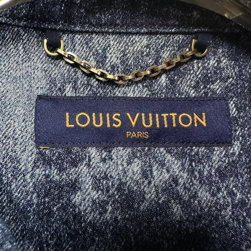 Louis Vuitton Louis Vuitton Men's XL Dark Blue Shirt 0089 Size US XL / EU 56 / 4 - 3 Thumbnail