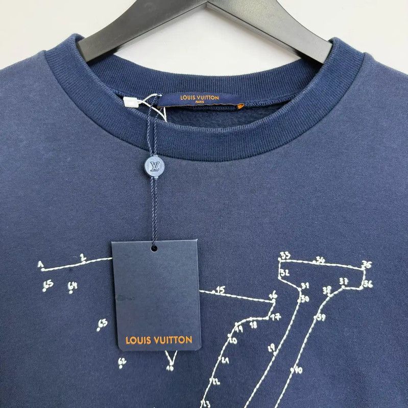 Louis Vuitton Louis Vuitton Men's Blue Cotton Sweatshirt 0089 Size US L / EU 52-54 / 3 - 4 Thumbnail