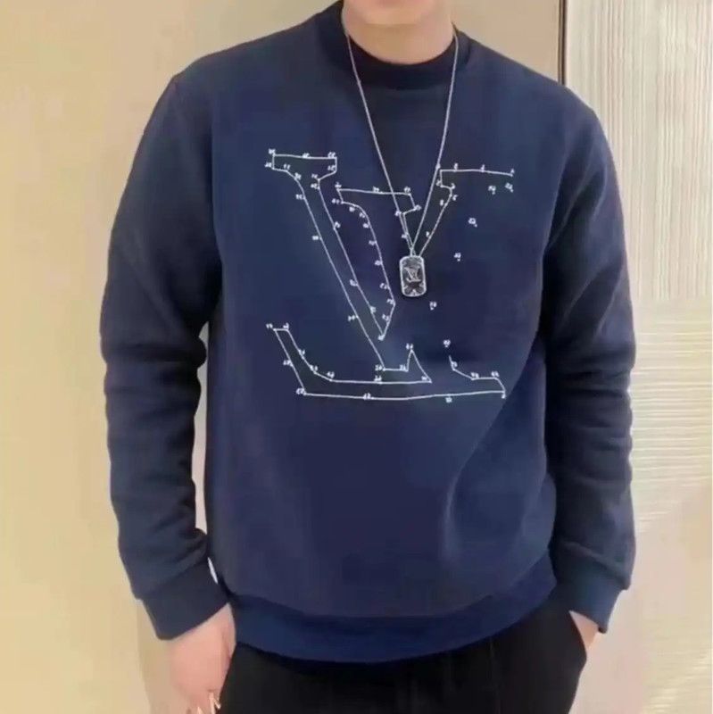 Louis Vuitton Louis Vuitton Men's Blue Cotton Sweatshirt 0089 Size US L / EU 52-54 / 3 - 3 Thumbnail