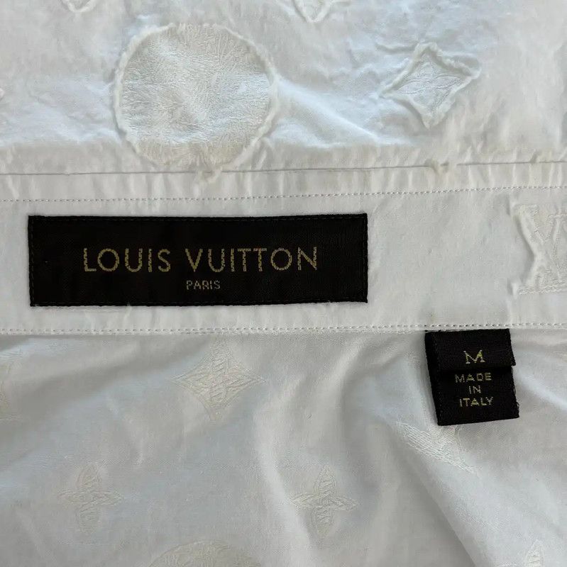 Louis Vuitton Louis Vuitton Men's White Cotton Long Sleeve Shirt 0089 Size US M / EU 48-50 / 2 - 8 Thumbnail