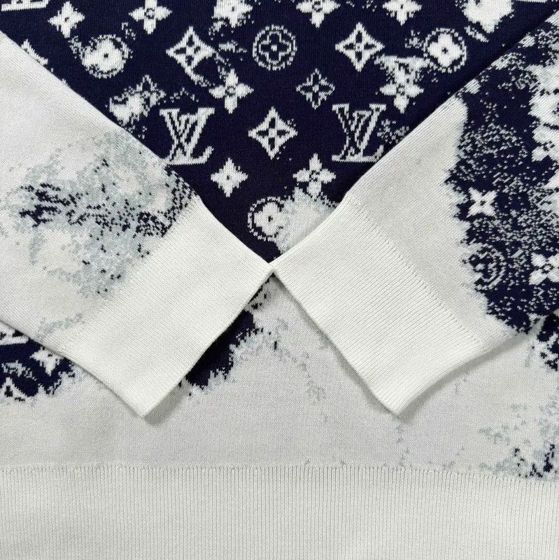 Louis Vuitton Louis Vuitton Men's White Knit Sweater 0089 Size US M / EU 48-50 / 2 - 6 Thumbnail