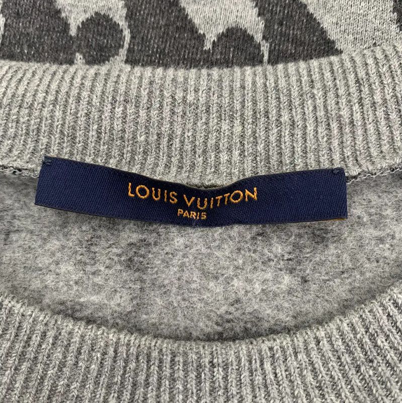 Louis Vuitton Louis Vuitton Gray Cotton Knit Sweater for Men 0089 Size US L / EU 52-54 / 3 - 6 Thumbnail
