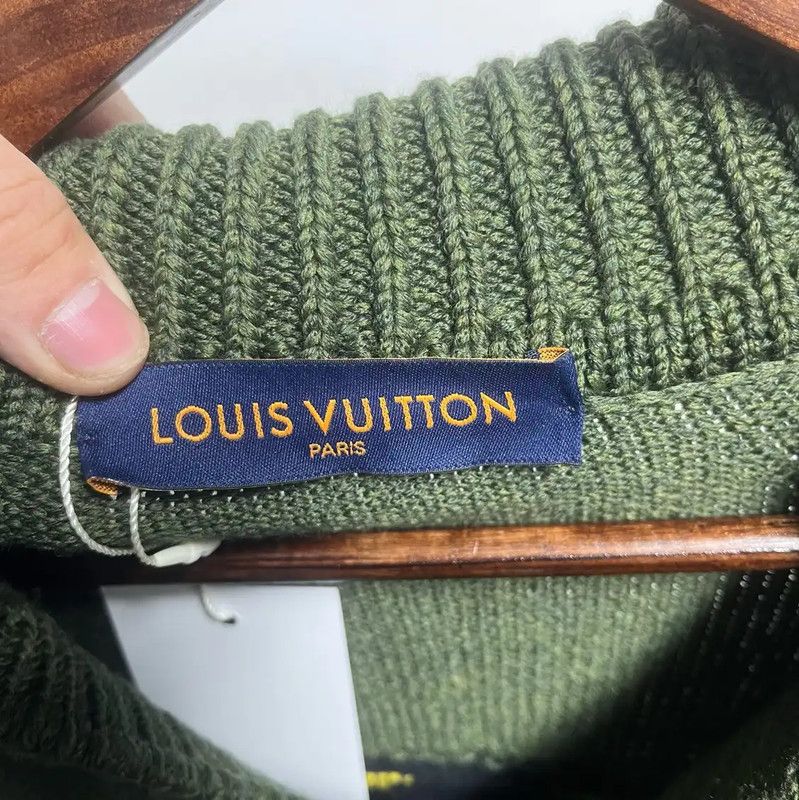 Louis Vuitton Louis Vuitton Green Knit Sweater for Men 0089 Size US M / EU 48-50 / 2 - 3 Thumbnail