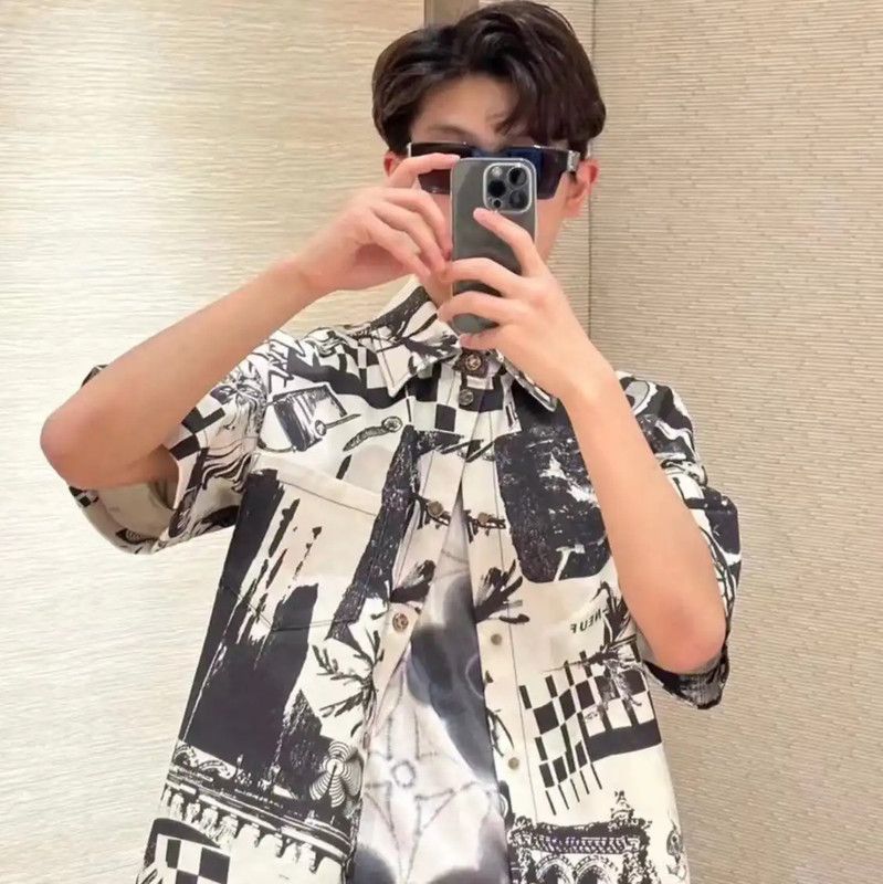 Louis Vuitton Louis Vuitton Graphic Print Summer Shirt 0089 Size US L / EU 52-54 / 3 - 7 Thumbnail