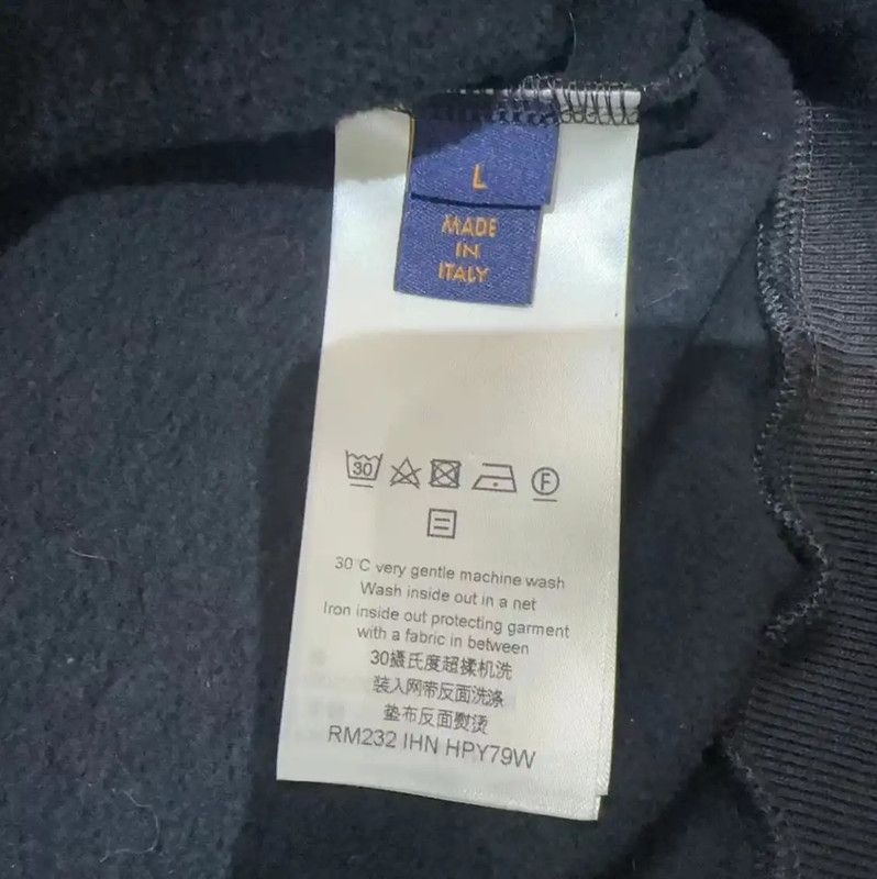 Louis Vuitton Louis Vuitton Black Cotton Blend Sweatshirt 0089 Size US L / EU 52-54 / 3 - 6 Thumbnail