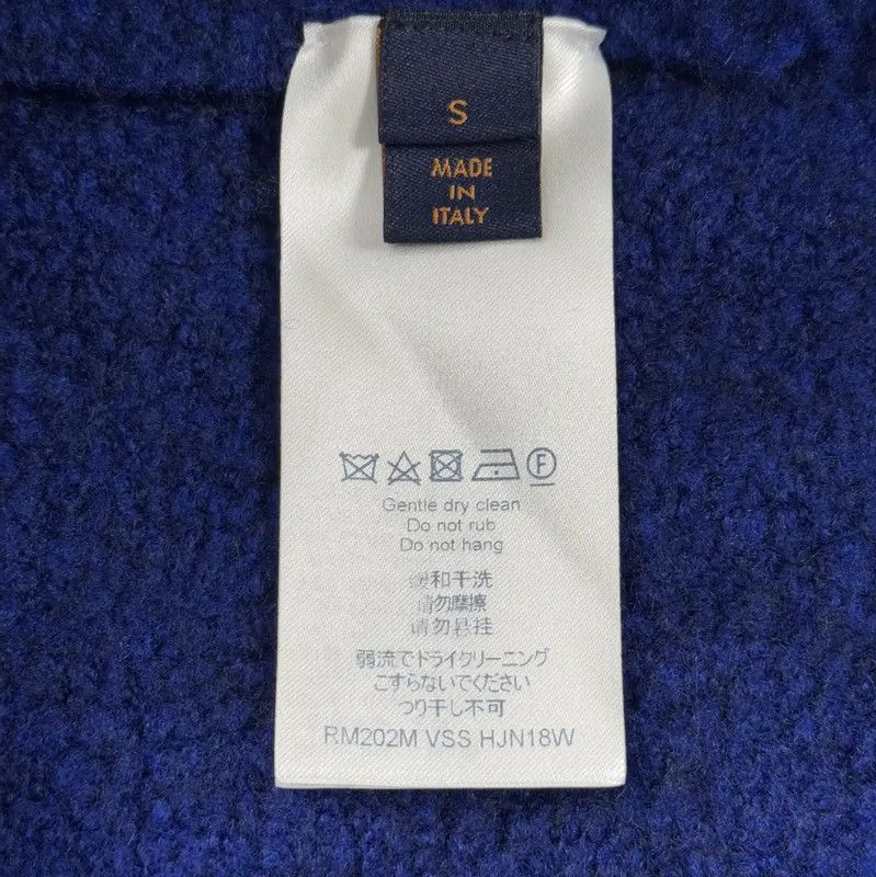 Louis Vuitton Louis Vuitton Blue Wool Men's Sweater 0089 Size US S / EU 44-46 / 1 - 4 Thumbnail