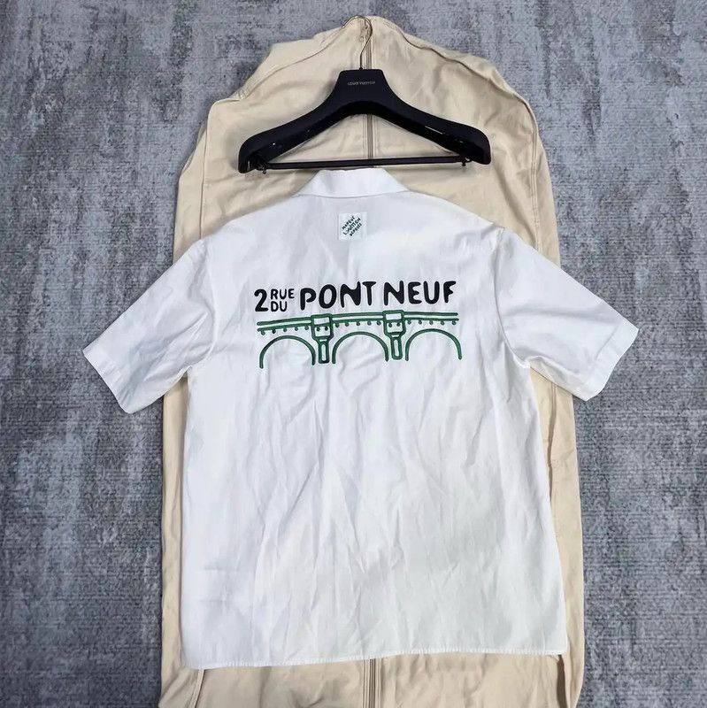 Louis Vuitton Louis Vuitton White Cotton Men's Shirt 0089 Size US L / EU 52-54 / 3 - 6 Thumbnail