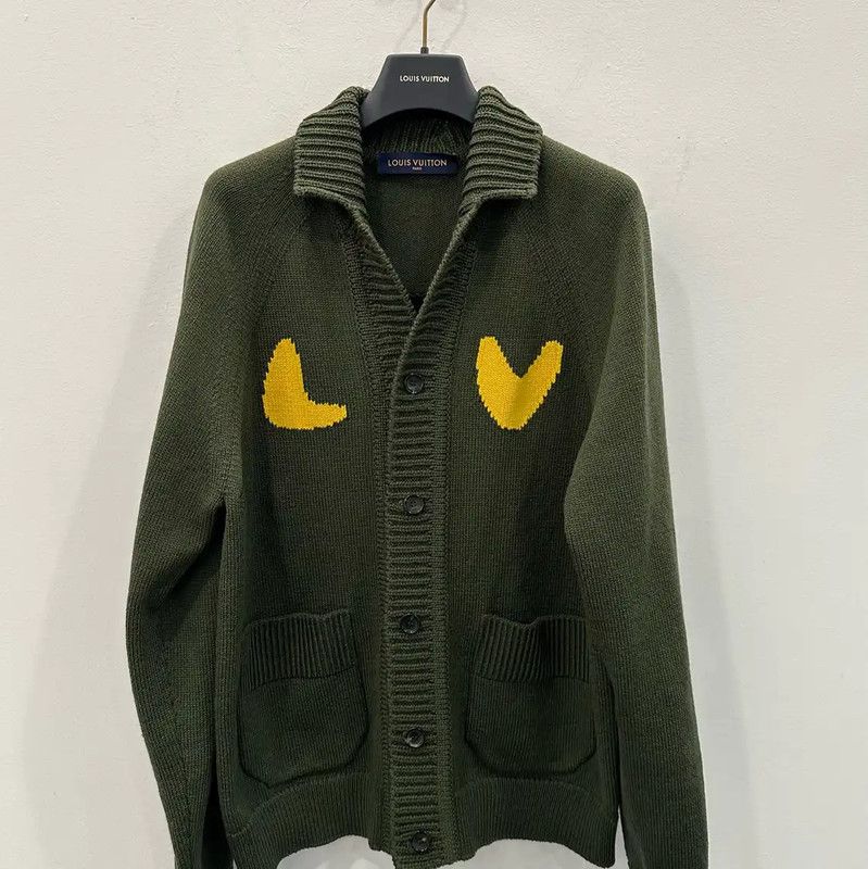 Louis Vuitton Louis Vuitton Green Wool Men's Knit Pullover 0089 Size US L / EU 52-54 / 3 - 3 Thumbnail