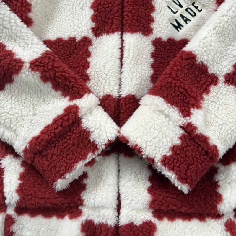 Louis Vuitton Louis Vuitton Red Wool Men's Jacket 0089 Size US XL / EU 56 / 4 - 6 Thumbnail