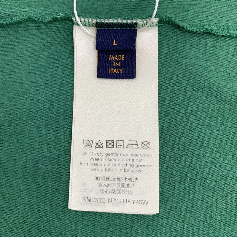 Louis Vuitton Louis Vuitton Green Cotton Men's T-Shirt 0089 Size US L / EU 52-54 / 3 - 6 Thumbnail