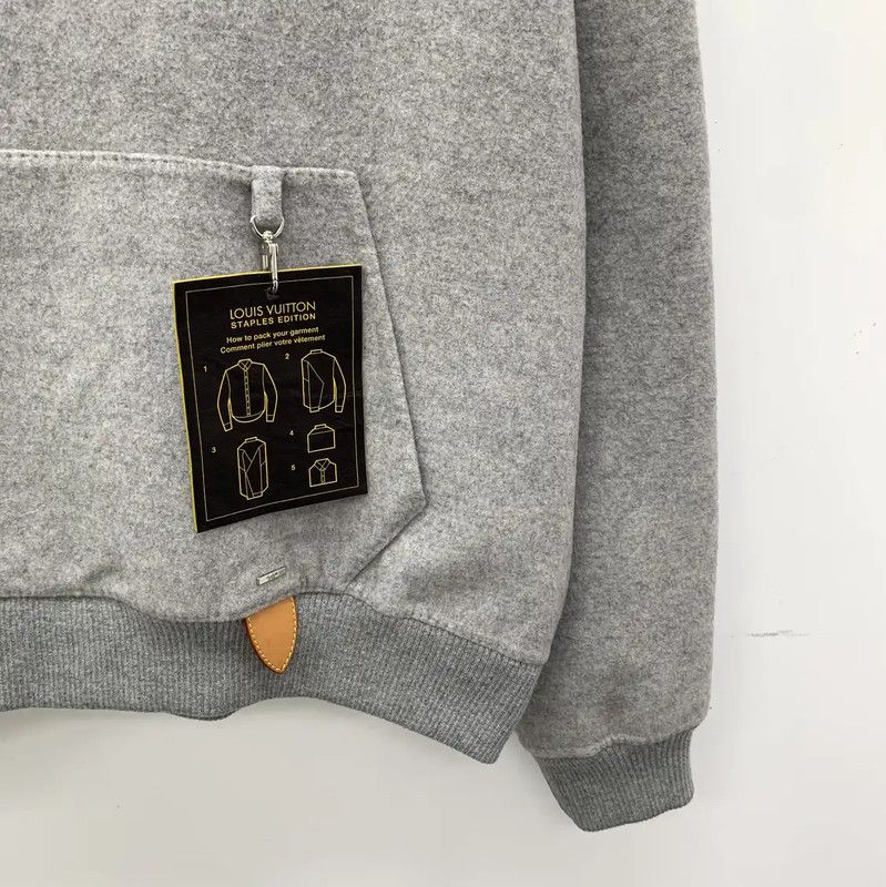Louis Vuitton Louis Vuitton Gray Wool Men's Hoodie 0089 Size US L / EU 52-54 / 3 - 4 Thumbnail