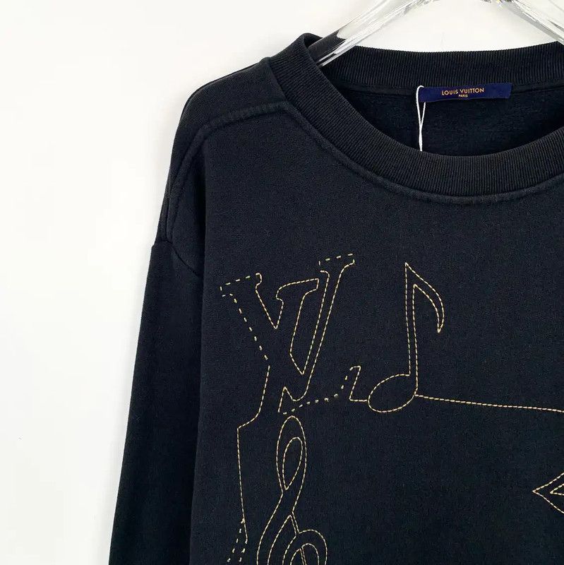 Louis Vuitton Louis Vuitton Men's Black Knit Sweater XXL 0089 Size US XXL / EU 58 / 5 - 3 Thumbnail