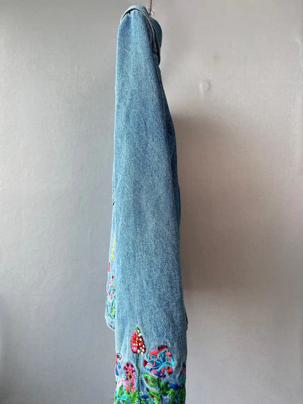 Louis Vuitton Louis Vuitton Blue Floral Embroidered Denim Jacket 0089 Size US S / EU 44-46 / 1 - 3 Thumbnail