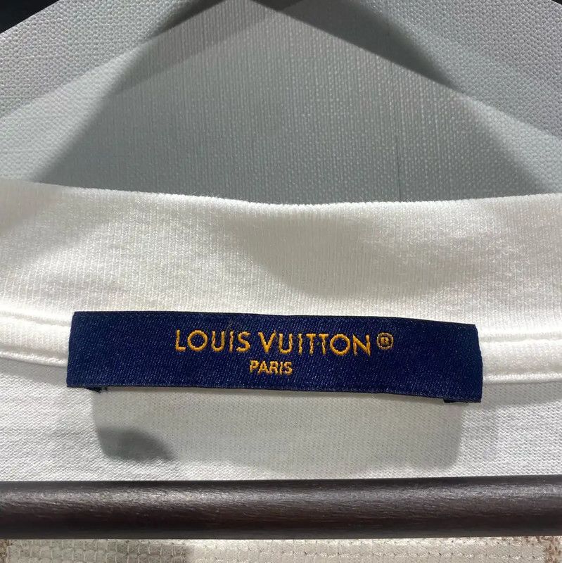 Louis Vuitton Louis Vuitton White Cotton XXL Men's T-Shirt 0089 Size US XXL / EU 58 / 5 - 4 Thumbnail