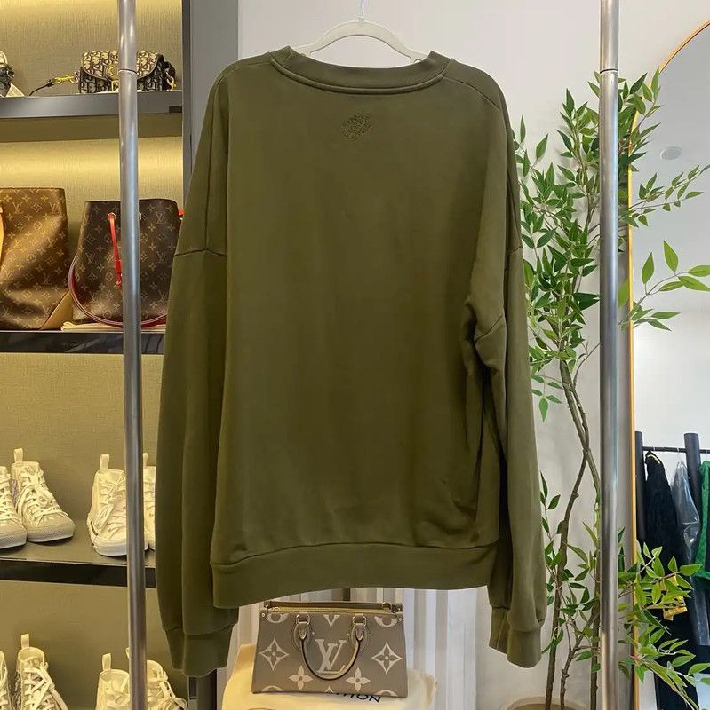 Louis Vuitton Louis Vuitton Men's Oversized Green Sweatshirt 0089 Size US L / EU 52-54 / 3 - 2 Thumbnail