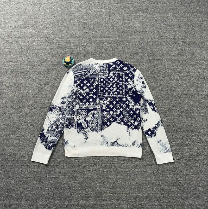 Louis Vuitton Louis Vuitton White Knit Long Sleeve Sweater 0089 Size US L / EU 52-54 / 3 - 2 Thumbnail