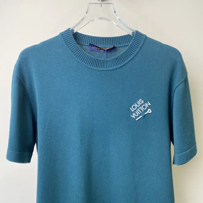 Louis Vuitton Louis Vuitton Men's Cotton T-Shirt in Teal 0089 Size US S / EU 44-46 / 1 - 3 Thumbnail