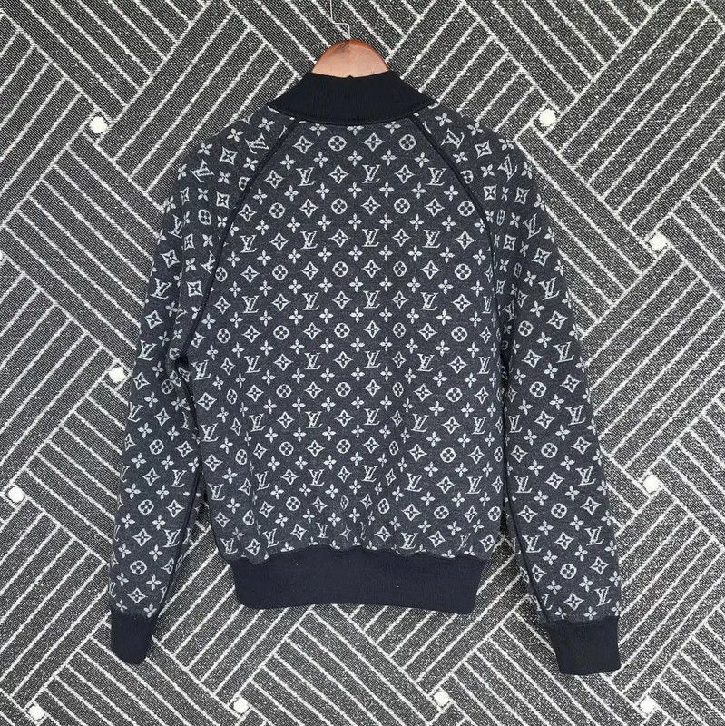 Louis Vuitton Louis Vuitton Black Wool Blend Bomber Jacket 0089 Size US M / EU 48-50 / 2 - 2 Thumbnail