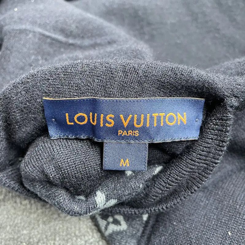 Louis Vuitton Louis Vuitton Black Wool Blend Bomber Jacket 0089 Size US M / EU 48-50 / 2 - 6 Thumbnail