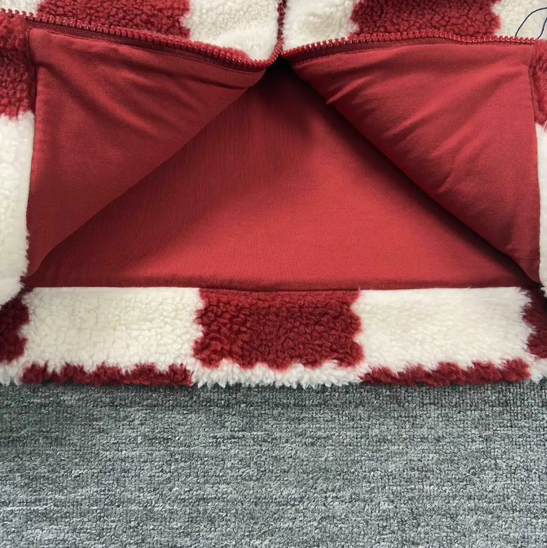 Louis Vuitton Louis Vuitton Red Wool Checker Jacket 0089 Size US S / EU 44-46 / 1 - 7 Thumbnail
