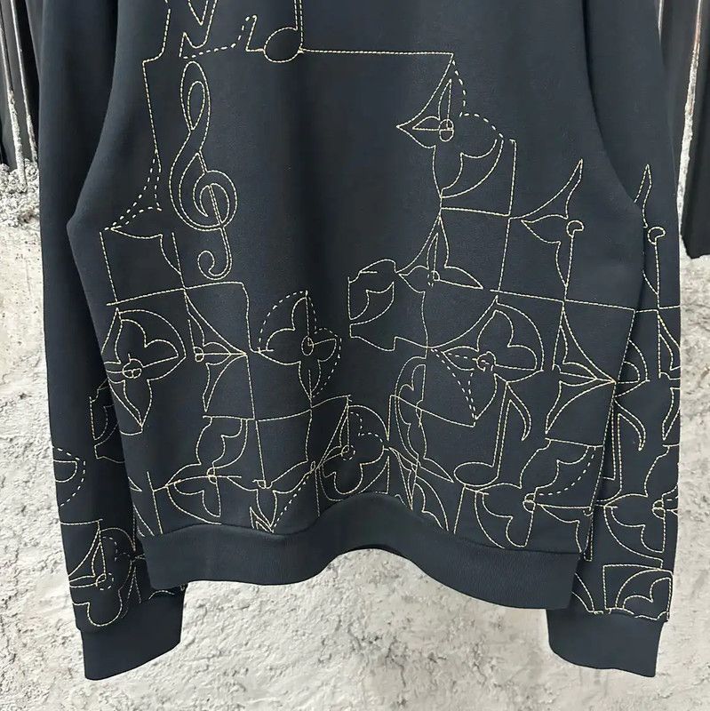 Louis Vuitton Louis Vuitton Men's Black Long Sleeve Sweatshirt 0089 Size US L / EU 52-54 / 3 - 4 Thumbnail