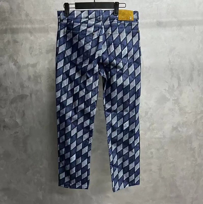 Louis Vuitton Louis Vuitton Blue Casual Pants for Men 0089 Size US 32 / EU 48 - 4 Thumbnail
