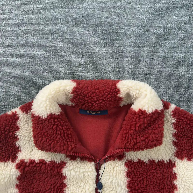 Louis Vuitton Louis Vuitton Red Wool Oversized Jacket 0089 Size US XL / EU 56 / 4 - 3 Thumbnail
