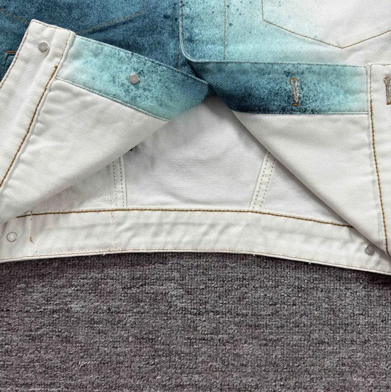 Louis Vuitton Louis Vuitton Men's White Cotton Jacket with Color Splash 0089 Size US M / EU 48-50 / 2 - 8 Thumbnail