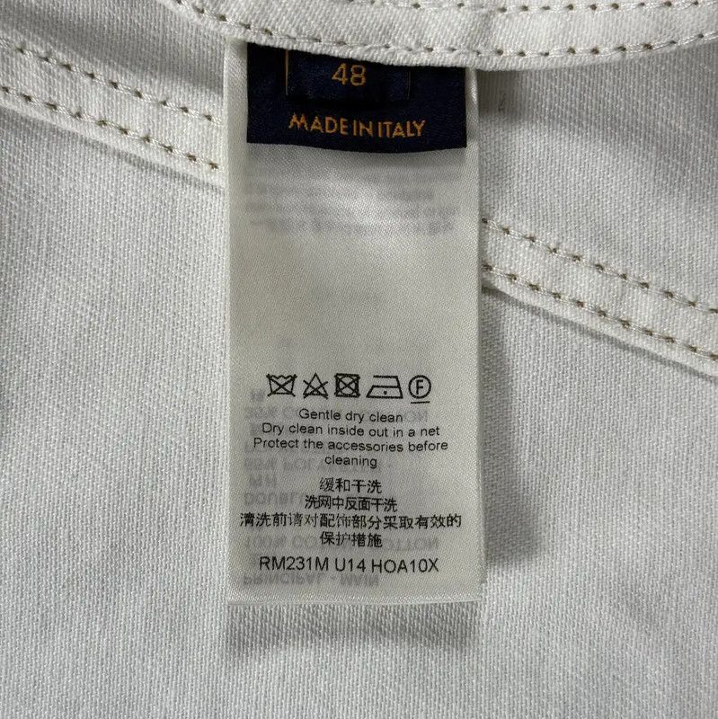 Louis Vuitton Louis Vuitton Men's White Cotton Jacket with Color Splash 0089 Size US M / EU 48-50 / 2 - 4 Thumbnail