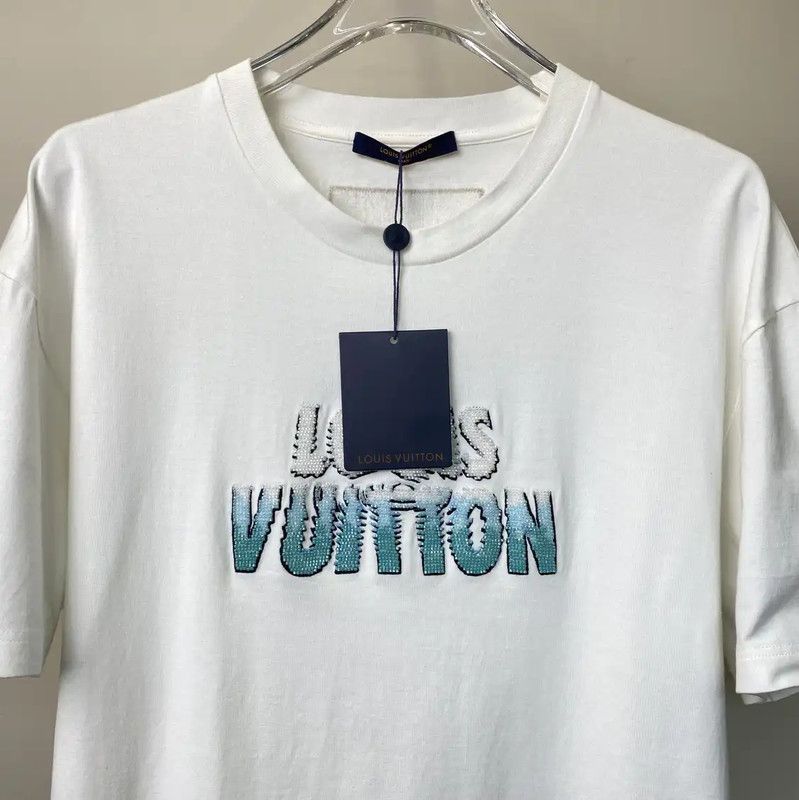 Louis Vuitton Louis Vuitton White Cotton Men’s T-Shirt 0089 Size US L / EU 52-54 / 3 - 3 Thumbnail