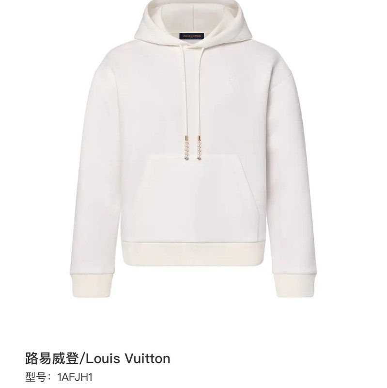 Louis Vuitton Louis Vuitton White Cotton Men's Hoodie 0089 Size US M / EU 48-50 / 2 - 5 Thumbnail