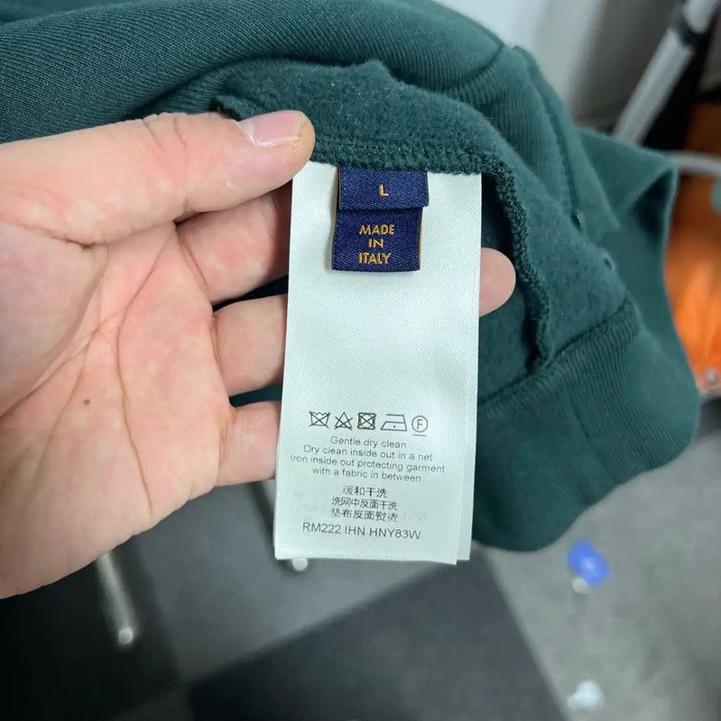 Louis Vuitton Louis Vuitton Green Men's Hoodie with Denim Sleeves 0089 Size US L / EU 52-54 / 3 - 4 Thumbnail