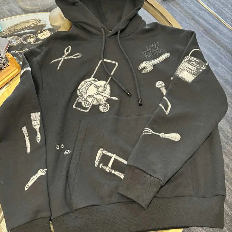 Louis Vuitton Louis Vuitton Black Cotton Long Sleeve Hoodie 0089 Size US S / EU 44-46 / 1 - 3 Thumbnail