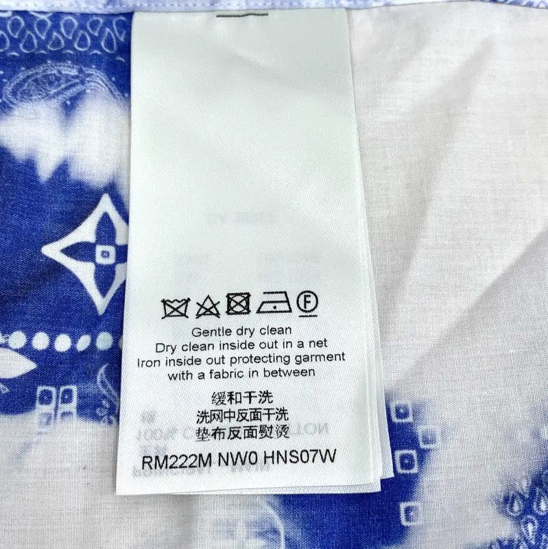 Louis Vuitton Blue Cotton Short-Sleeve Shirt 0089