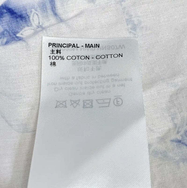 Louis Vuitton Blue Cotton Short-Sleeve Shirt 0089