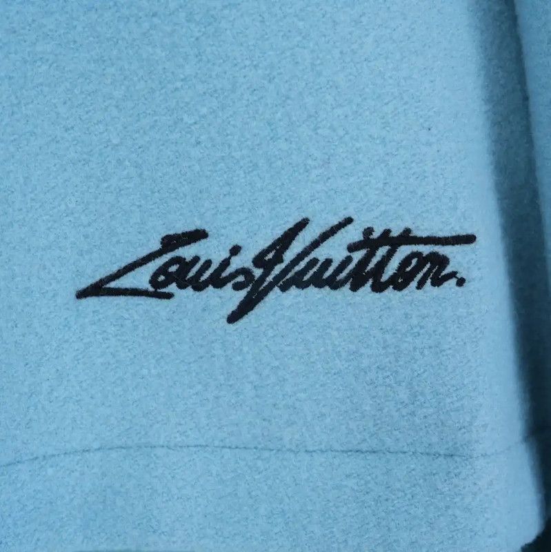 Louis Vuitton Louis Vuitton Peacock Blue Half-Zip Pullover Jacket 0089 Size US XXL / EU 58 / 5 - 3 Thumbnail