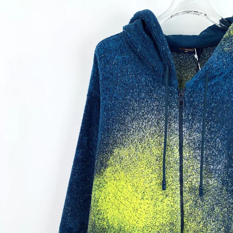 Louis Vuitton Louis Vuitton Blue Hooded Jacket for Men 0089 Size US L / EU 52-54 / 3 - 3 Thumbnail