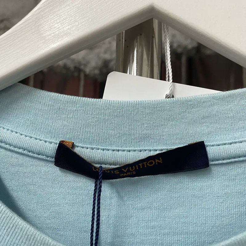 Louis Vuitton Louis Vuitton Summer Blue Cotton T-Shirt 0089 Size US S / EU 44-46 / 1 - 7 Thumbnail