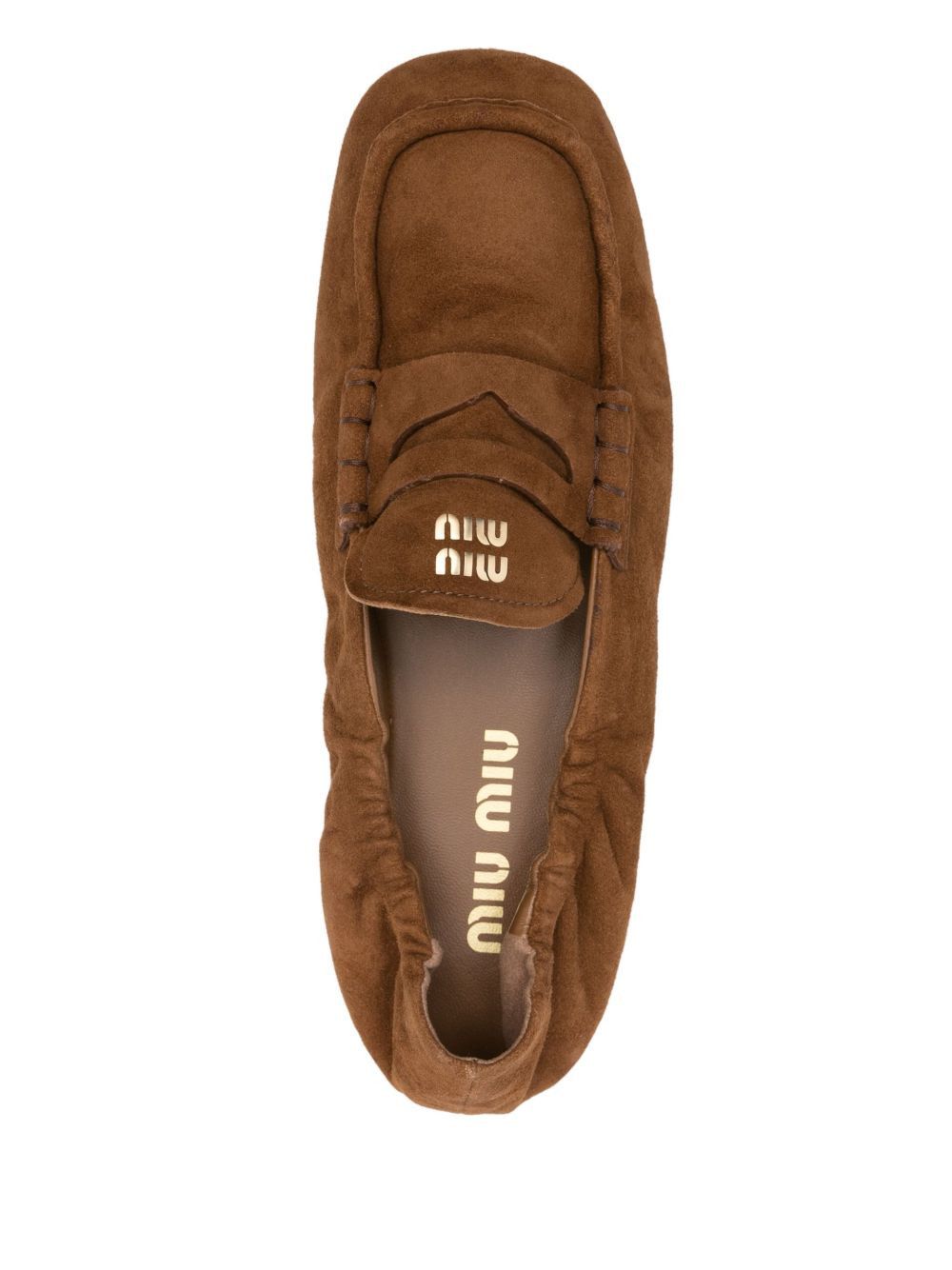Miu Miu RUCHES LEATHER LOAFERS Size US 9 / IT 39 - 4 Thumbnail