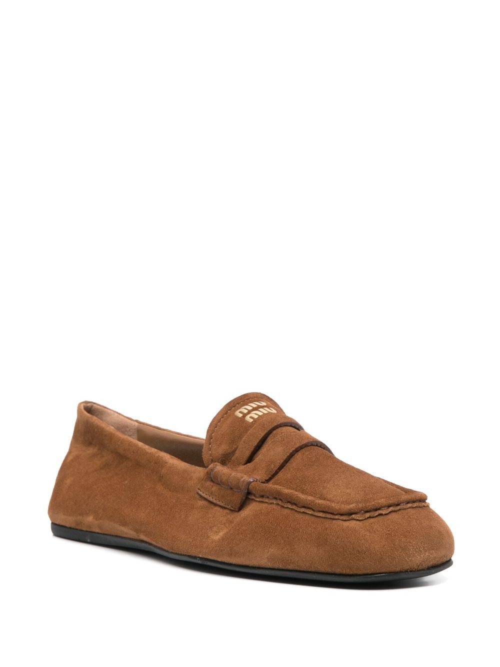 Miu Miu RUCHES LEATHER LOAFERS Size US 9 / IT 39 - 3 Thumbnail