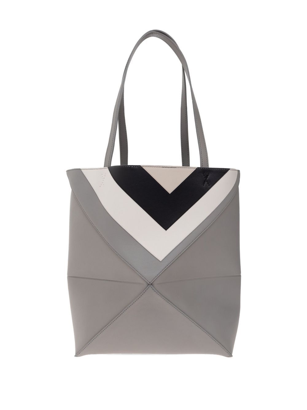 PUZZLE FOLD SQUARE MEDIUM LEATHER TOTE