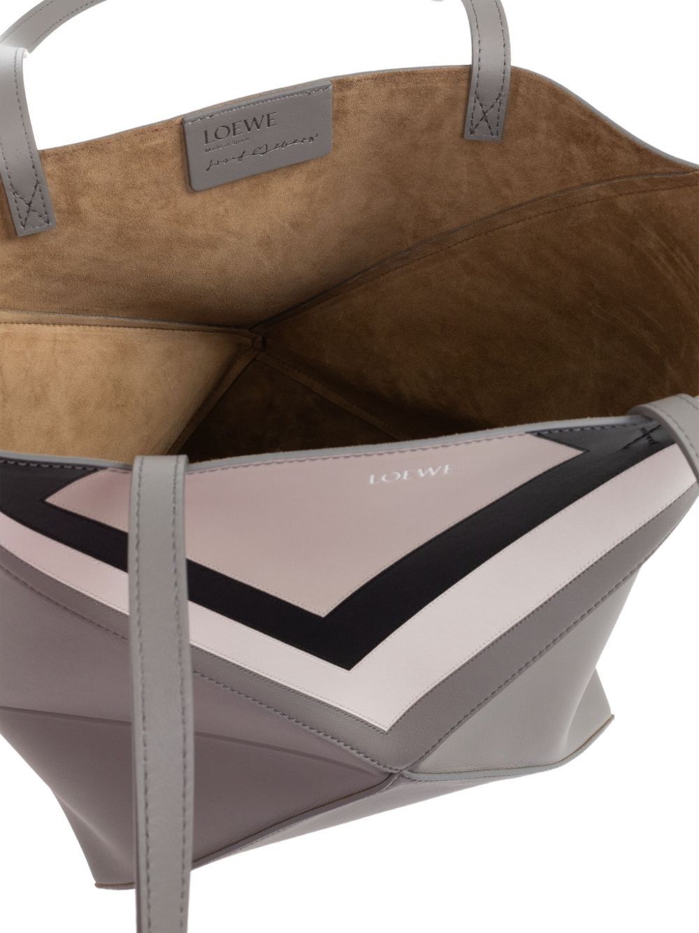PUZZLE FOLD SQUARE MEDIUM LEATHER TOTE