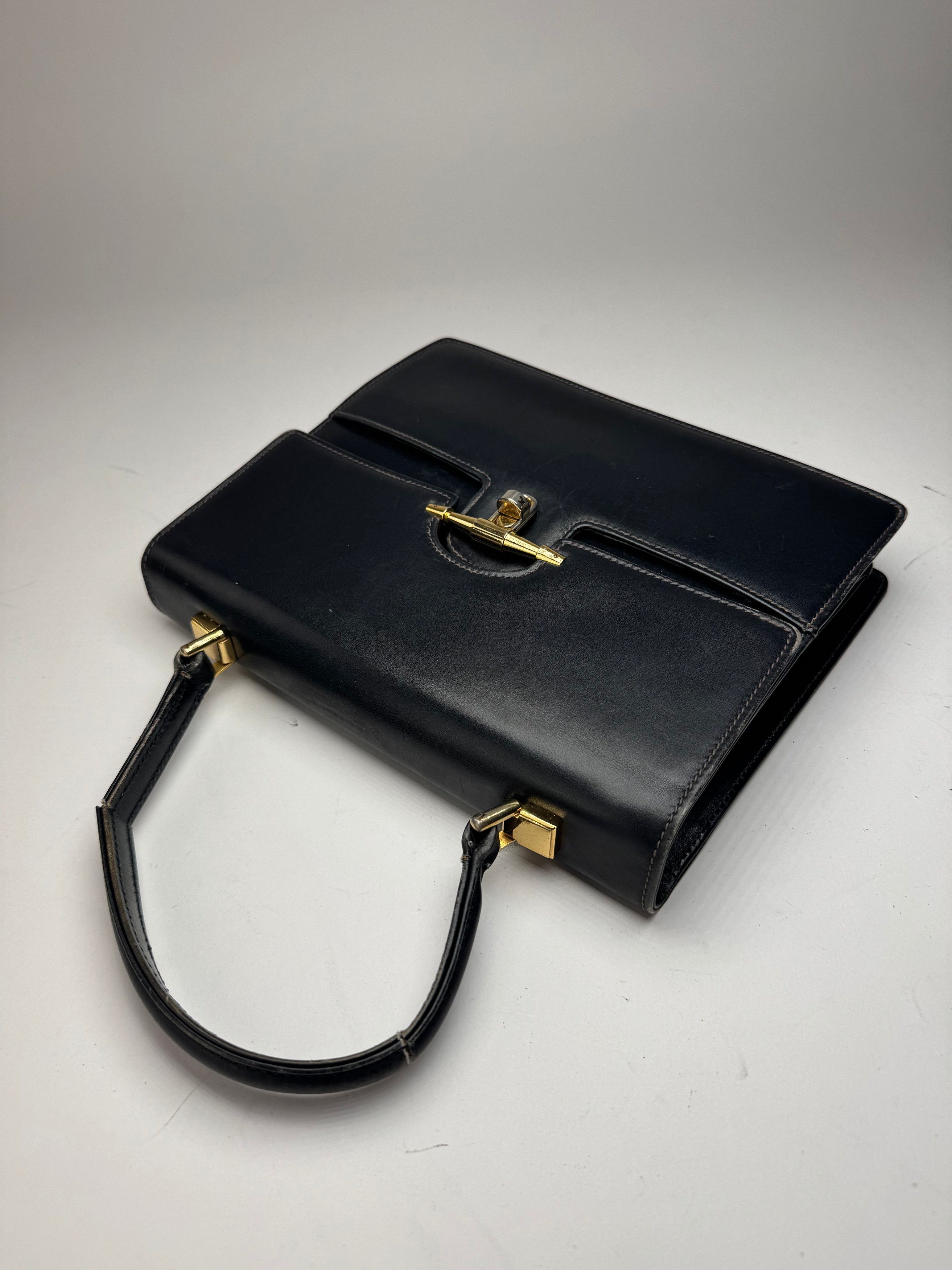 Gucci Vintage Leather bag Navy Size ONE SIZE - 7 Thumbnail