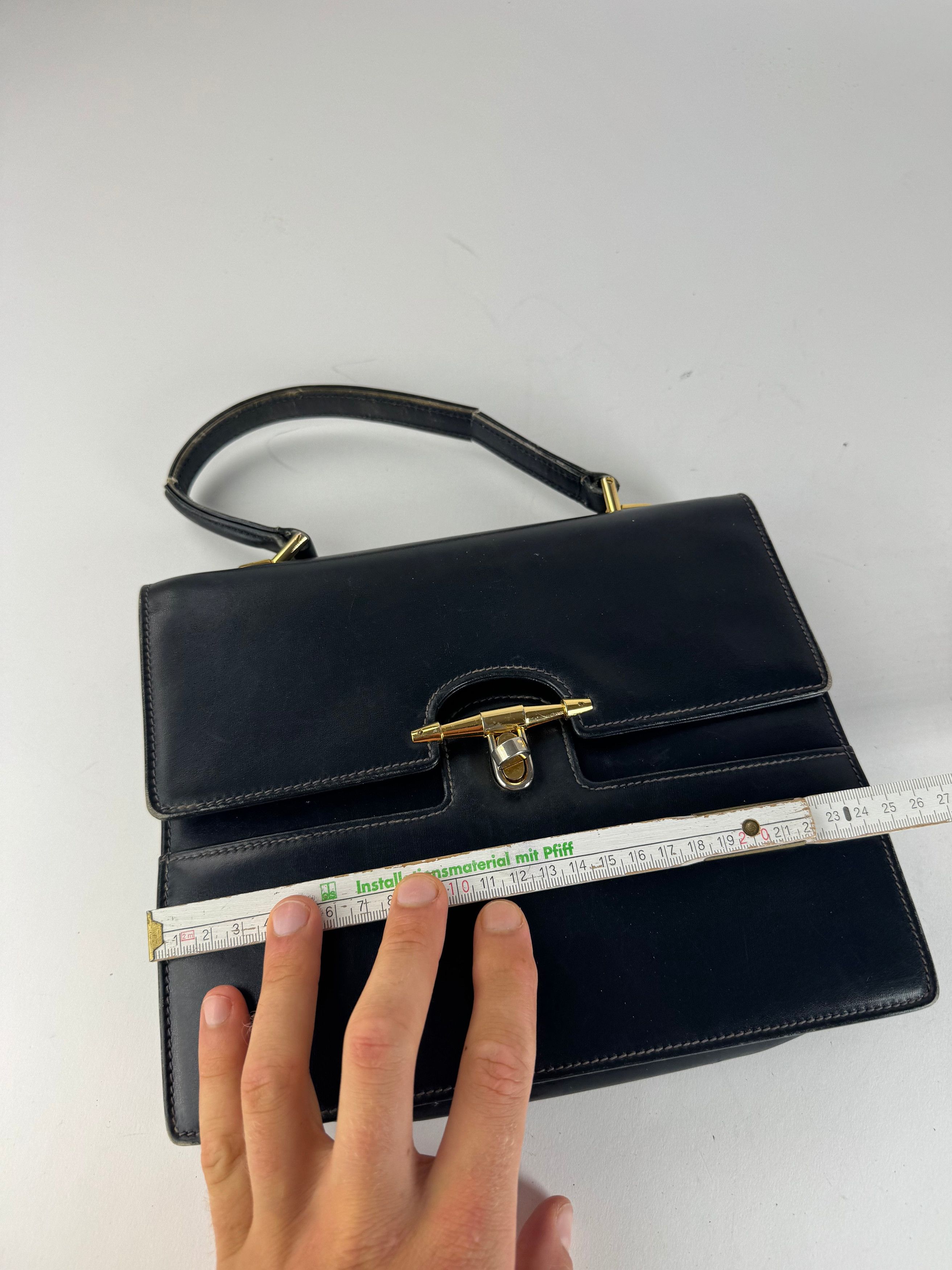 Gucci Vintage Leather bag Navy Size ONE SIZE - 11 Thumbnail