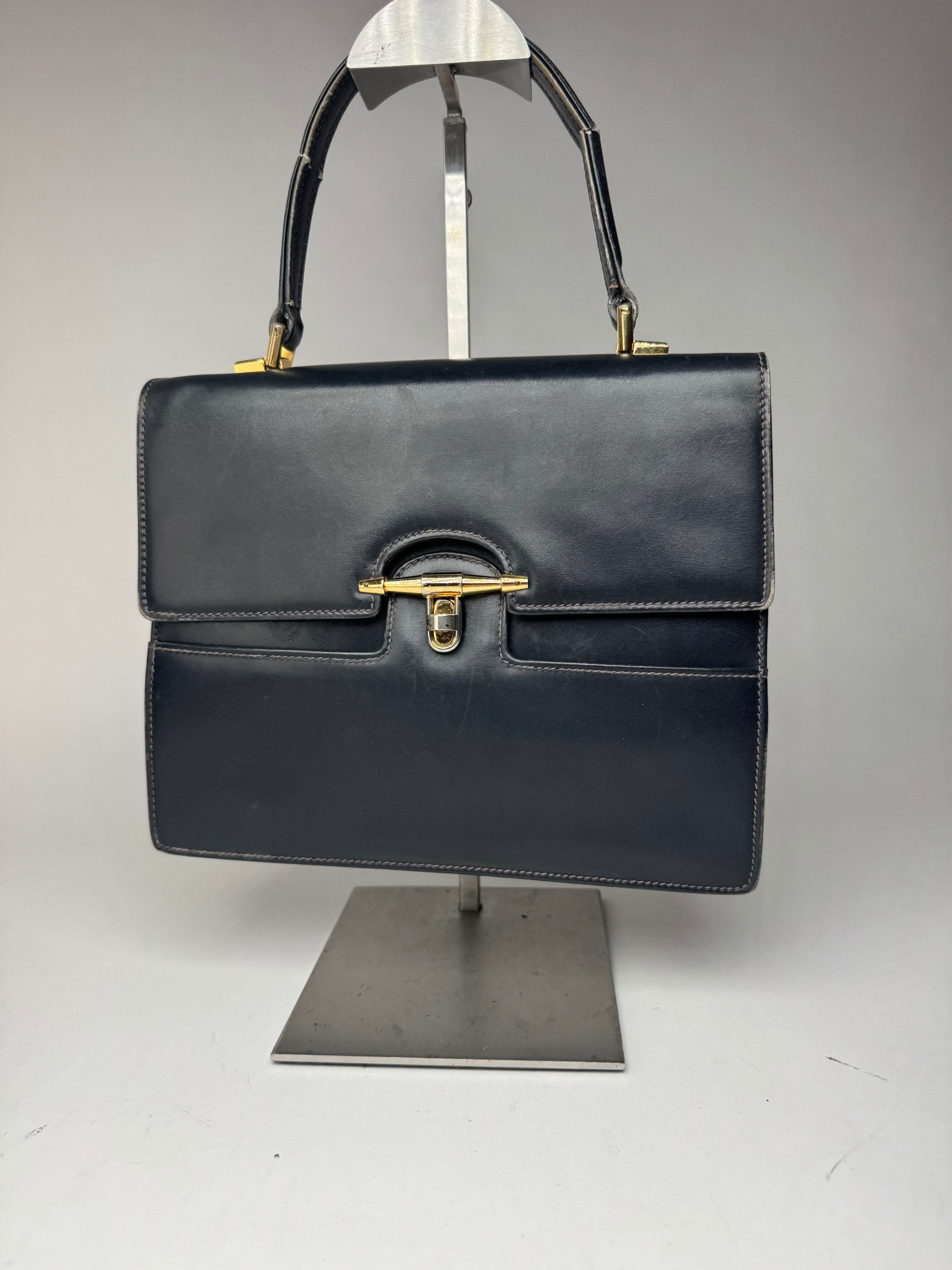 Gucci Vintage Leather bag Navy Size ONE SIZE - 14 Thumbnail