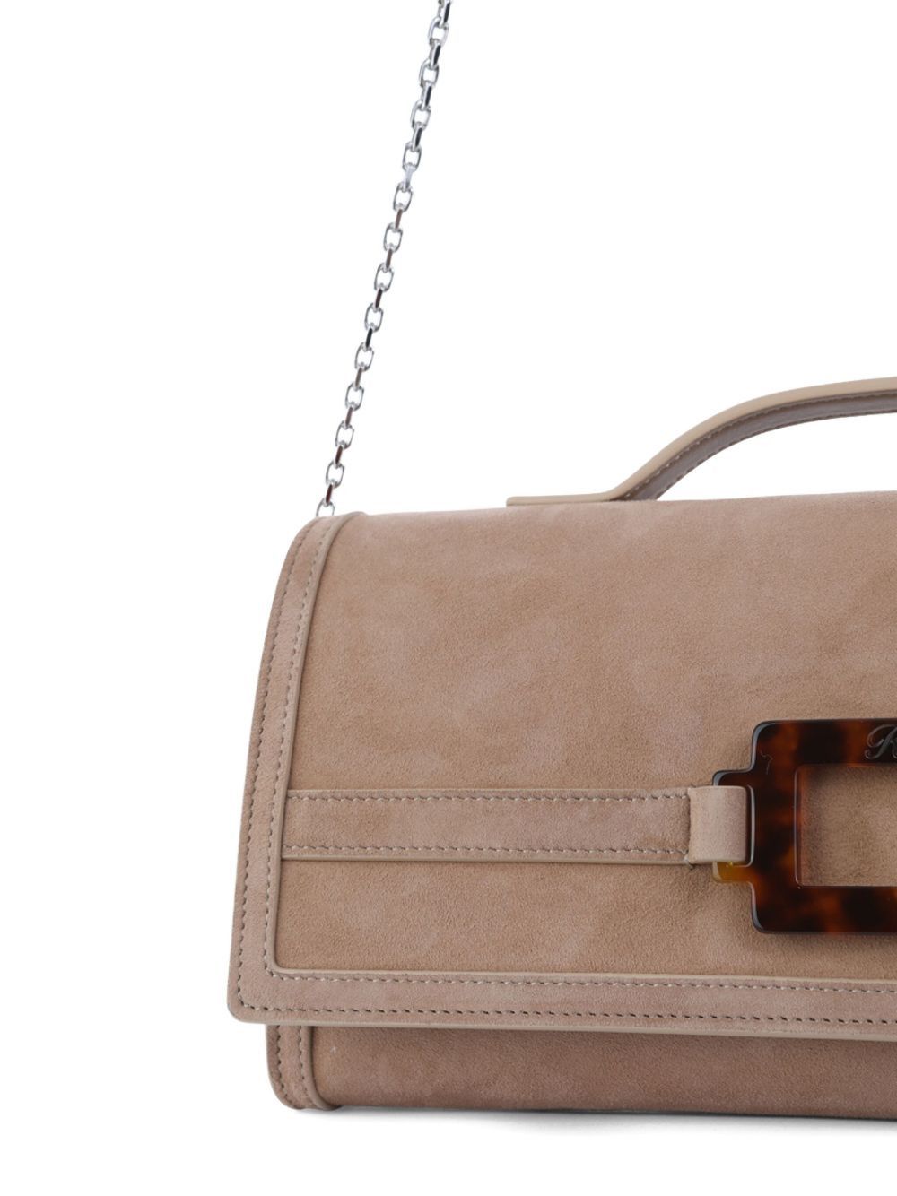 Roger Vivier BELLE VIVIER LEATHER CLUTCH Size ONE SIZE - 4 Thumbnail