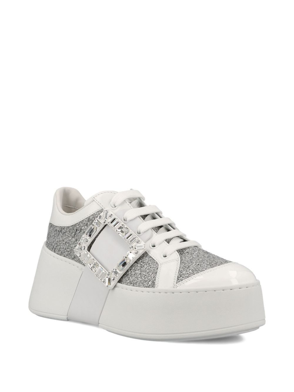 Roger Vivier VIV SKATE HIGH STRASS SNEAKERS Size US 10 / IT 40 - 3 Thumbnail