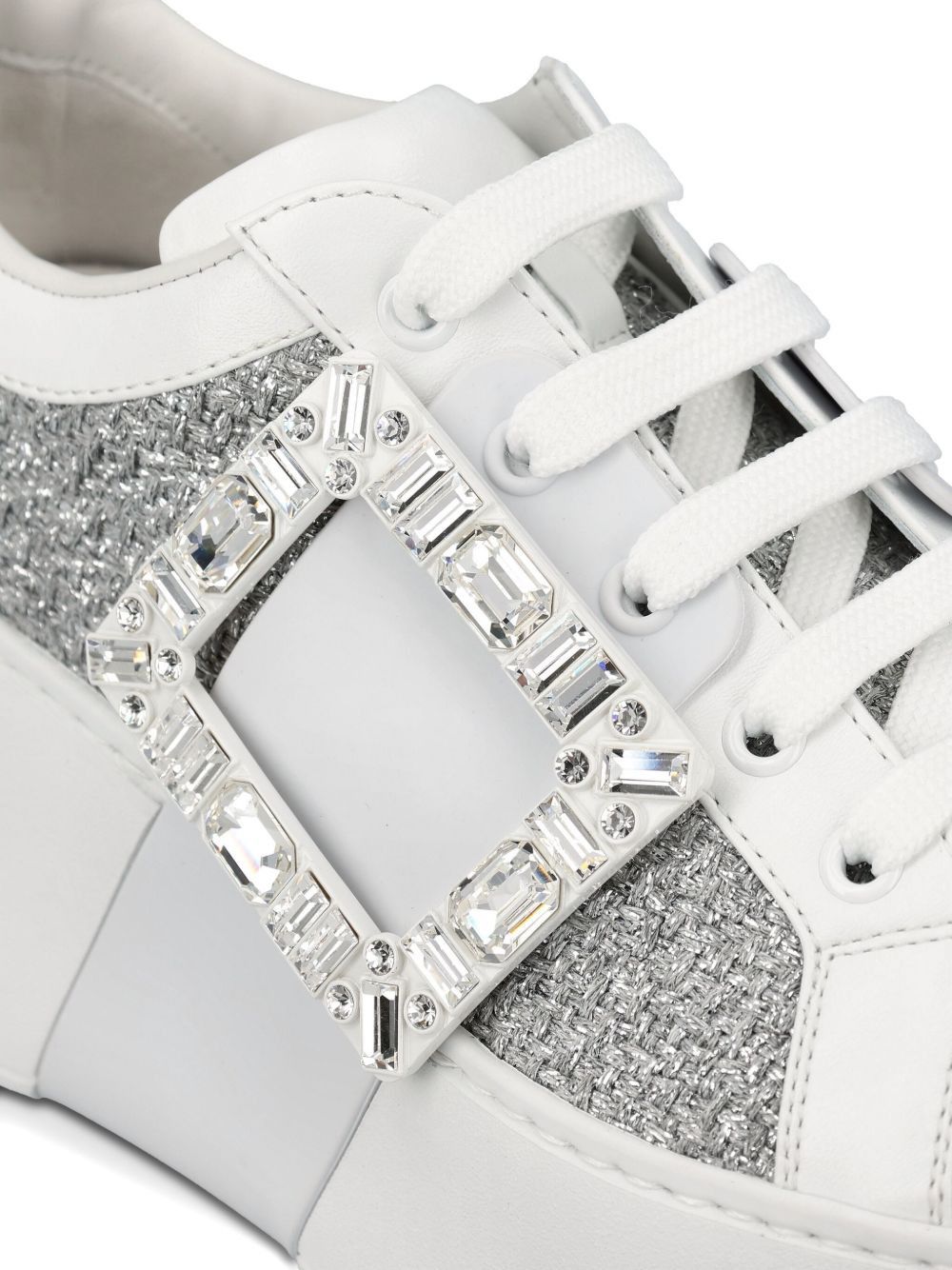 Roger Vivier VIV SKATE HIGH STRASS SNEAKERS Size US 10 / IT 40 - 4 Thumbnail